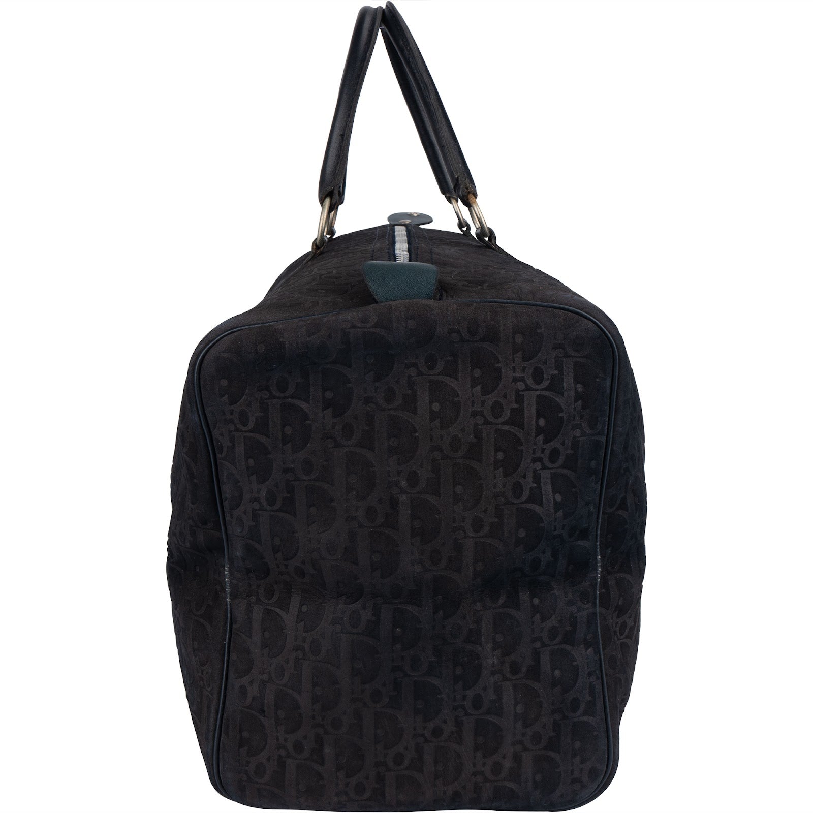 Christian Dior Monogram Suede Trotter Boston 50 Weekender Bag - vintageandkickz