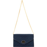 Christian Dior Blue Oblique Monogram Single Enevelope Flap Shoulder Bag