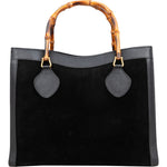 [🔄️B20 / F29] Gucci Suede Bamboo Tote Handbag - vintageandkickz