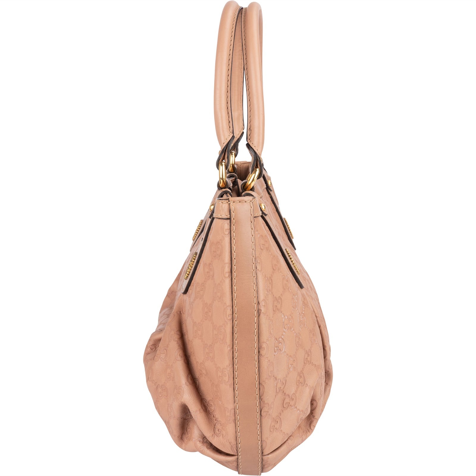 Gucci Leather GG Monogram Scarlet Handbag - vintageandkickz