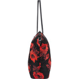 Prada Tessuto Stampato Rose Monogram Tote Shoulder Bag