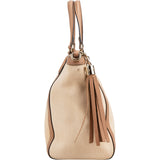 Gucci Perforated Leather Canvas Soho GG Tote Handbag