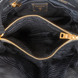 Prada Black Vitello Daino Leather Tote Handbag