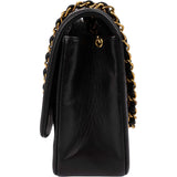 Chanel Quilted Lambskin Medium 24K Diana Gold Single Flap Crossbody Bag