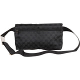 Gucci Black Monogram GG Canvas Belt Crossbody Bag