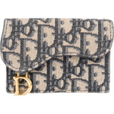 Christian Dior Trotter Monogram Jacquard Saddle Mini Wallet