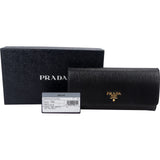 Prada Vitello Move Leather Continental Wallet