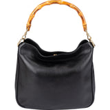 Gucci Classic Leather Bamboo Hobo Shoulder Bag