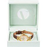 Fendi Gold Tone Leather Classic Oval 640 L Woman Watch
