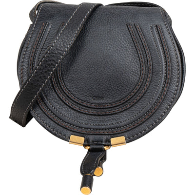 Chloé Grained Calfskin Small Marcie Saddle Crossbody Bag