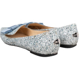 Jimmy Choo Gala Glitter Flats Shoes (38)