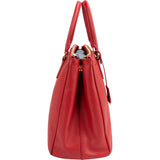 Prada Red Saffiano Leather Galleria Tote Handbag