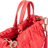 Christian Dior Red Quilted Leather Delices Handbag