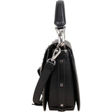 MCM Visetos Monogram Patricia Studded Saddle Crossbody Handbag