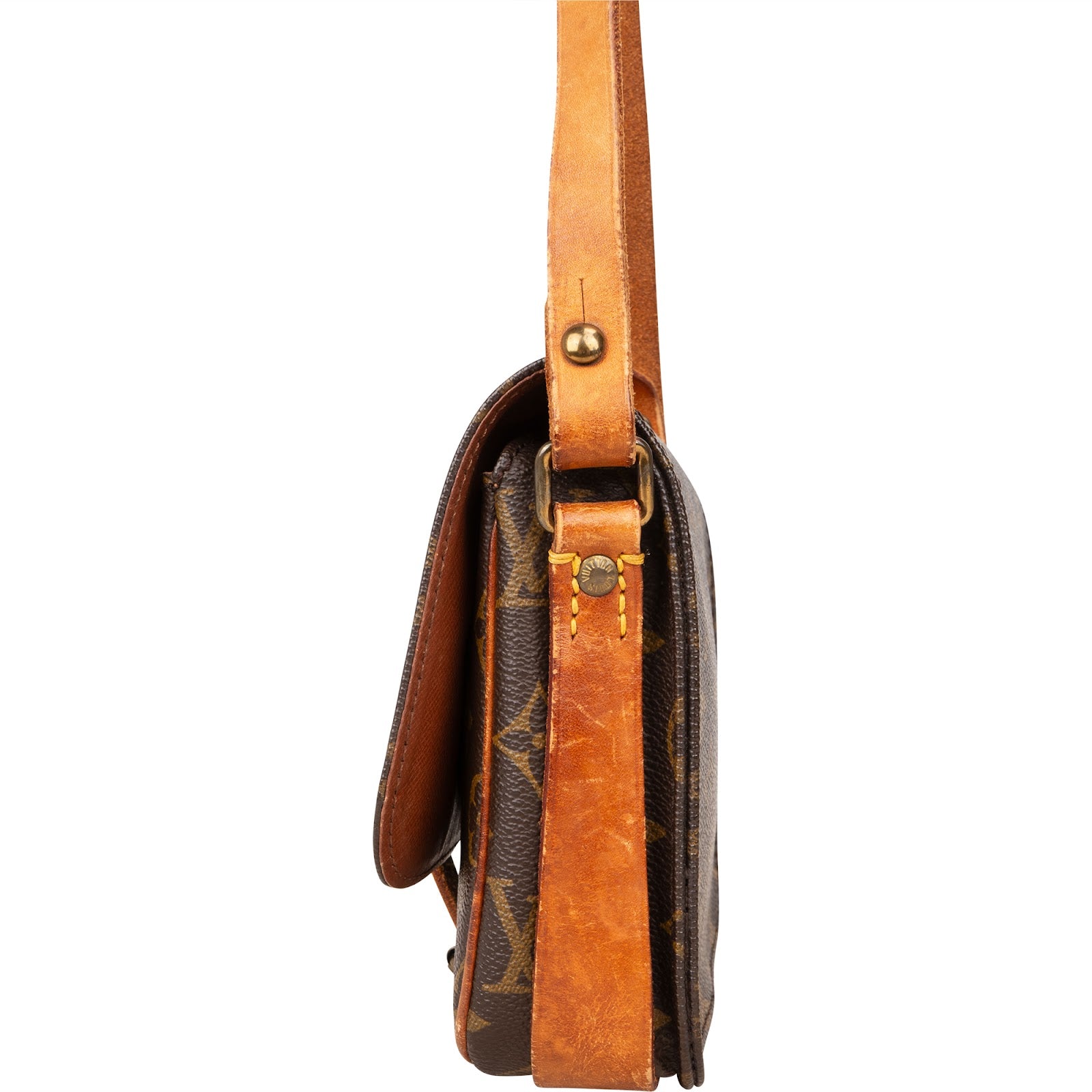 [🔄️B14 / F31] Louis Vuitton Monogram Canvas Cartouchiere PM Crossbody Bag - vintageandkickz