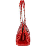 Chanel Quilted Quilted Crinkled Leather Just Mademoiselle Bowling Shoulder Bag