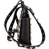 Valentino Garavani Grained Calfskin Rockstud Small Tote Crossbody Bag
