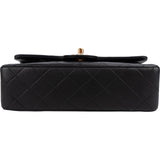Chanel Quilted Lambskin 24K Gold Small Double Flap Shoulder Bag