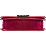Chanel Quilted Velvet Small Boy Single Flap Crossbody Bag