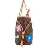 Louis Vuitton Monogram Canvas My LV World Tour Patches Neverfull MM Shoulder Bag