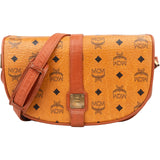 MCM Monogram Visetos Half Moon Saddle Crossbody Bag