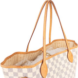 Louis Vuitton Monogram Damier Azur Canvas Neverfull MM Shoulder Bag