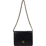 Chanel Quilted Lambskin CC Single Flap Shoulder Bag