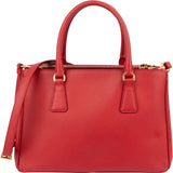 Prada Red Saffiano Leather Galleria Handbag