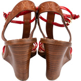 Louis Vuitton Patent Leather Monogram Idylle Wedge Sandals (37)