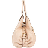 MCM Beige Monogram Visetos Leather Shoulder Bag