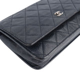Chanel Quilted Caviar Leather Wallet on Chain Crossbody Bag