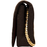 Chanel Quilted Cotton 24K Gold Single Flap Shoulder Bag