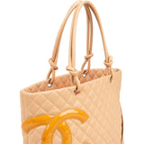 Chanel Quilted Lambskin Cambon Ligne Jumbo Tote Shoulder Bag