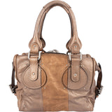 Chloé Bicolor Metallic Leather Studded Paddington Handbag