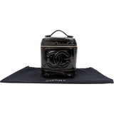 Chanel Patent Leather CC Vanity Case Handbag