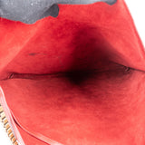 Saint Laurent Red Leather Talitha Suzanne Medium Bucket Shoulder Bag