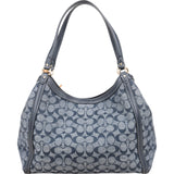 Coach Monogram Signature Chambray Legacy Denim Shoulder Bag