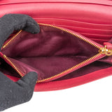 Prada Pink Saffiano Leather Continental Wallet