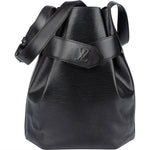 Louis Vuitton Noir Epi Leather Sac d'Epaule Shoulder Bag - vintageandkickz