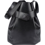 Louis Vuitton Noir Epi Leather Sac d'Epaule Shoulder Bag - vintageandkickz