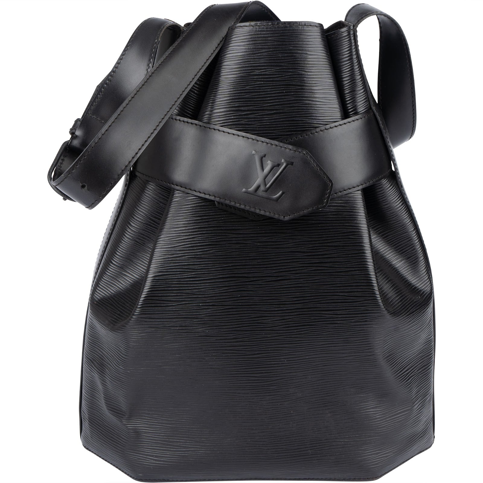 Louis Vuitton Noir Epi Leather Sac d'Epaule Shoulder Bag - vintageandkickz