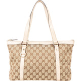 Gucci Monogram GG Canvas Abbey Tote Shoulder Bag