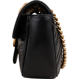 Gucci Red Leather GG Marmont Flap Crossbody Bag