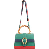 Gucci Multicolor Leather Dionysus Bamboo Top Handle Crossbody Handbag