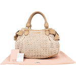 Miu Miu Suede and Crochet Bow City Handbag - vintageandkickz