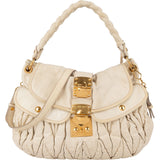 Miu Miu Nappa Leather Hobo Shoulder Bag