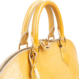 Louis Vuitton Yellow Monogram Vernis Alma PM Handbag