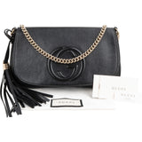 Gucci Black Leather Soho Chain Crossbody Bag