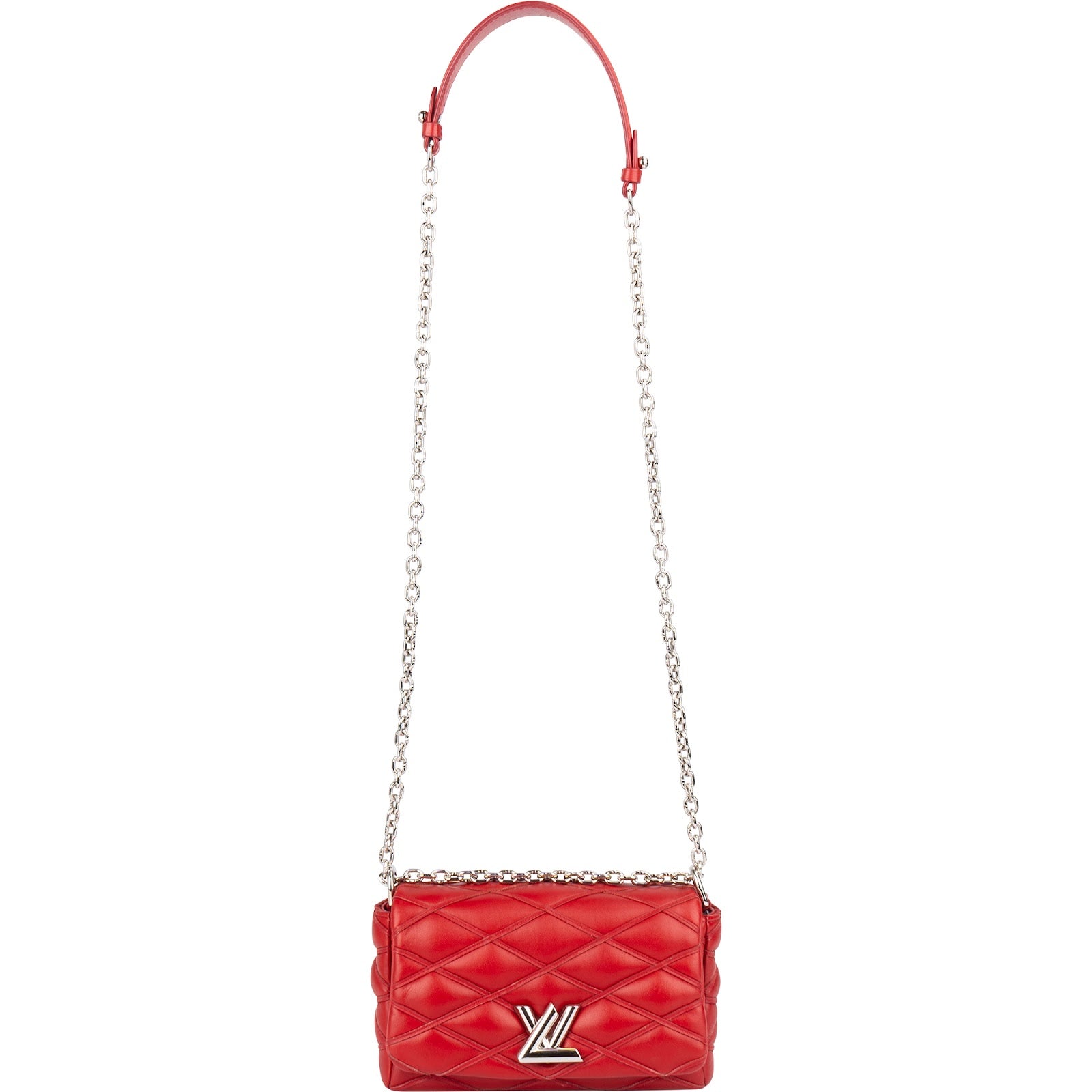 [🔄️B06 / F67] Louis Vuitton Canvas Monogram Lambskin Malletage Twist Crossbody Bag - vintageandkickz