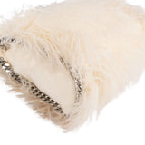 Stella McCartney Faux Fur Knitted Falabella Fold Over Tote Crossbody Handbag